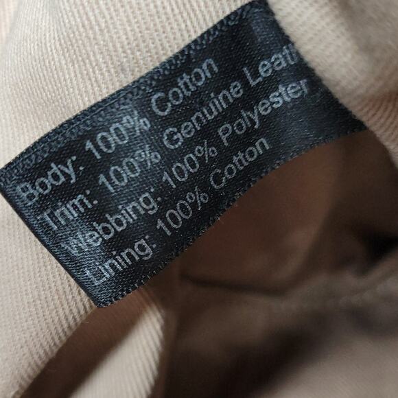 GILI Embroidered Canvas Backpack 13" Red Tan Leather Trim Adj Straps‎ Zipper - Picture 4 of 16